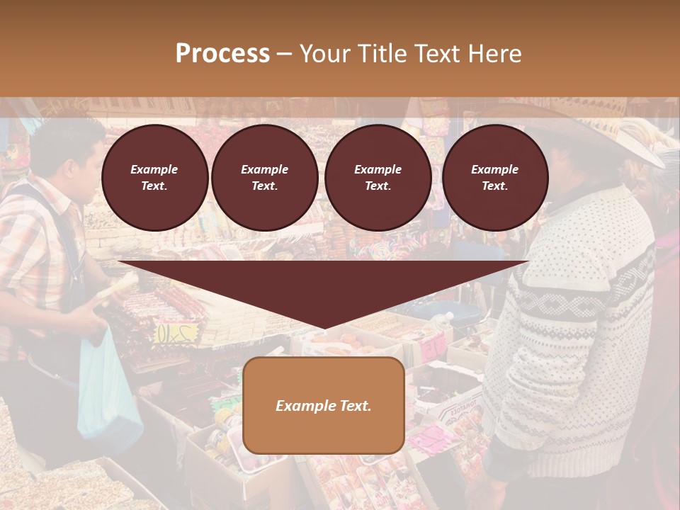 A Group Of People Standing In Front Of A Market PowerPoint Template