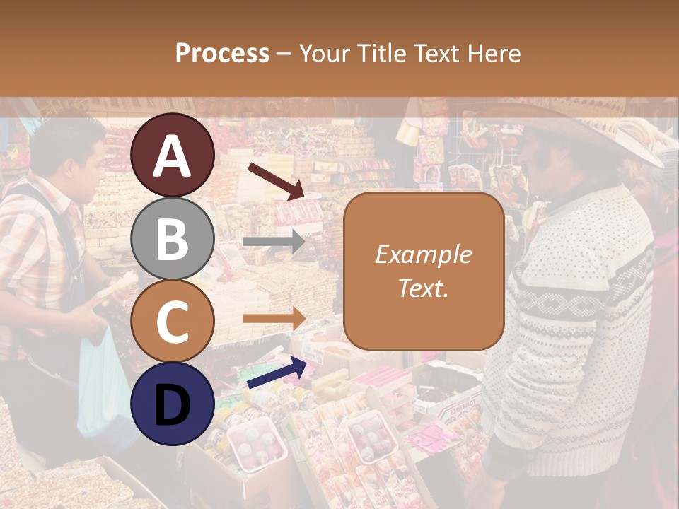 A Group Of People Standing In Front Of A Market PowerPoint Template