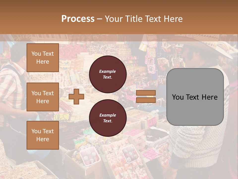 A Group Of People Standing In Front Of A Market PowerPoint Template