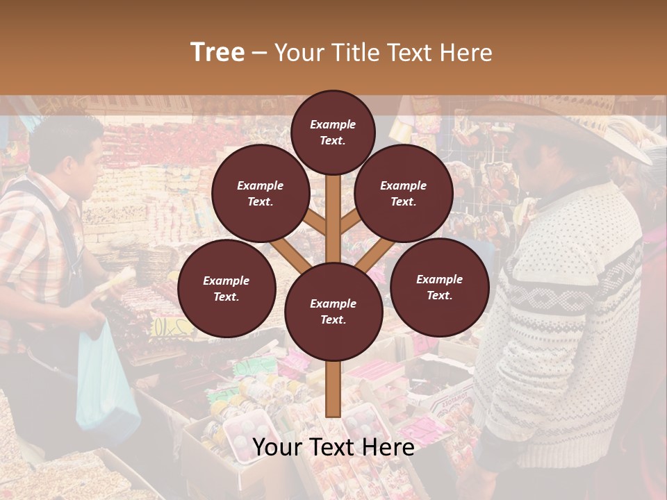 A Group Of People Standing In Front Of A Market PowerPoint Template