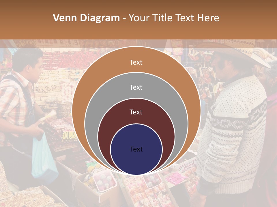 A Group Of People Standing In Front Of A Market PowerPoint Template