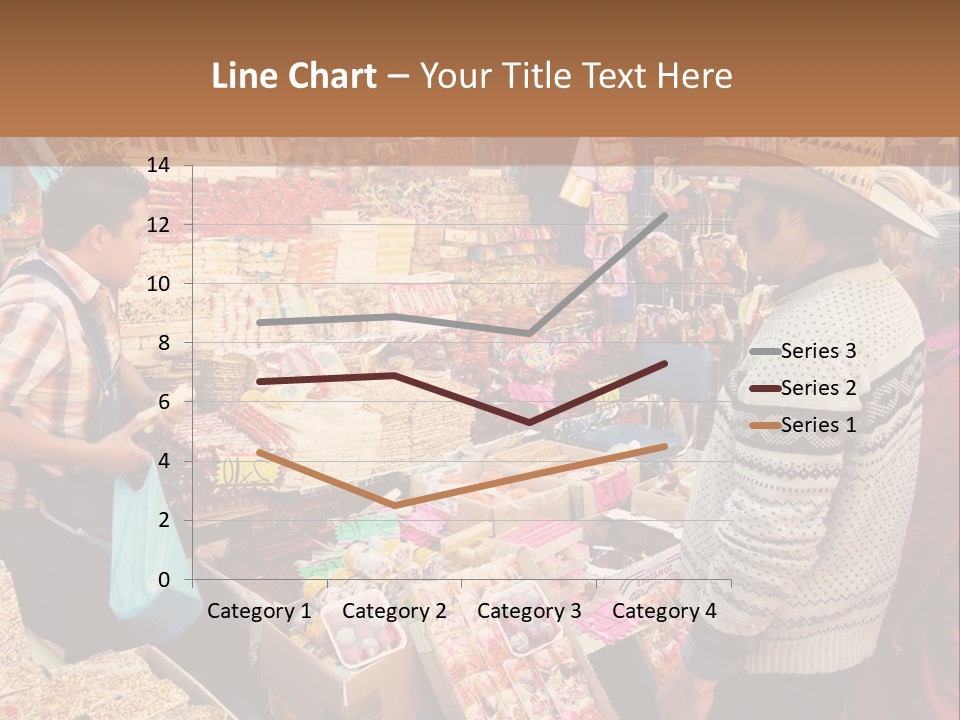 A Group Of People Standing In Front Of A Market PowerPoint Template