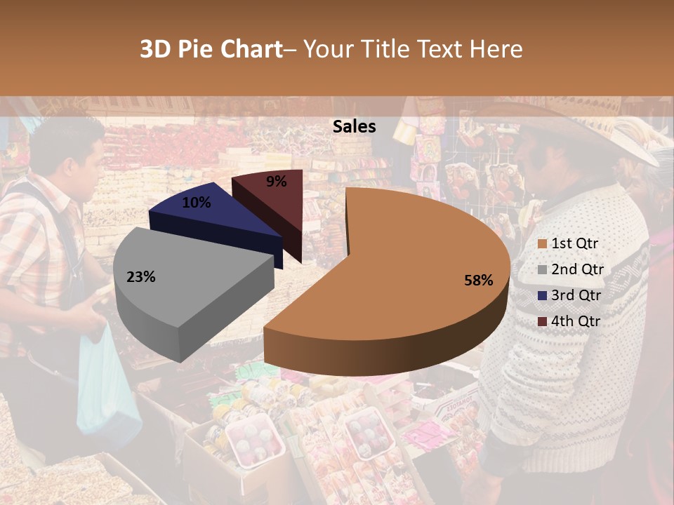 A Group Of People Standing In Front Of A Market PowerPoint Template