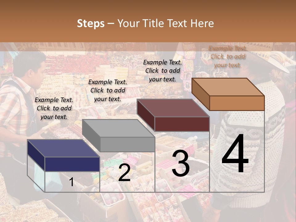 A Group Of People Standing In Front Of A Market PowerPoint Template