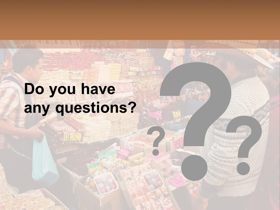 A Group Of People Standing In Front Of A Market PowerPoint Template