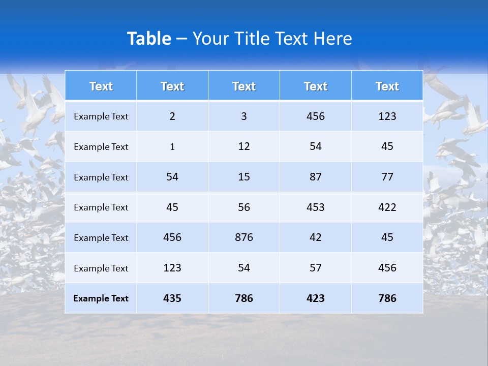 A Large Flock Of Birds Flying Over A Body Of Water PowerPoint Template