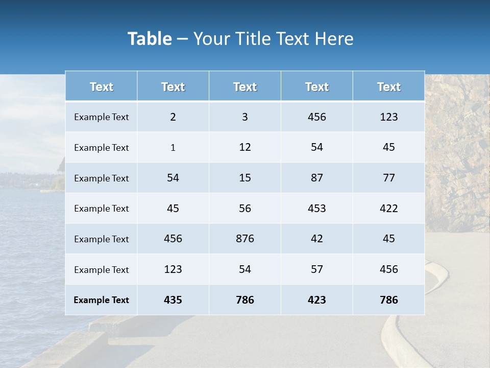 A Paved Road Next To A Body Of Water PowerPoint Template