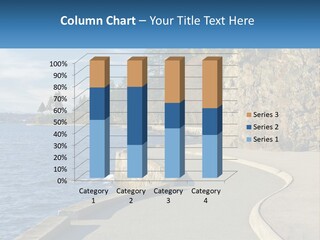 A Paved Road Next To A Body Of Water PowerPoint Template