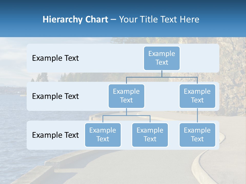 A Paved Road Next To A Body Of Water PowerPoint Template