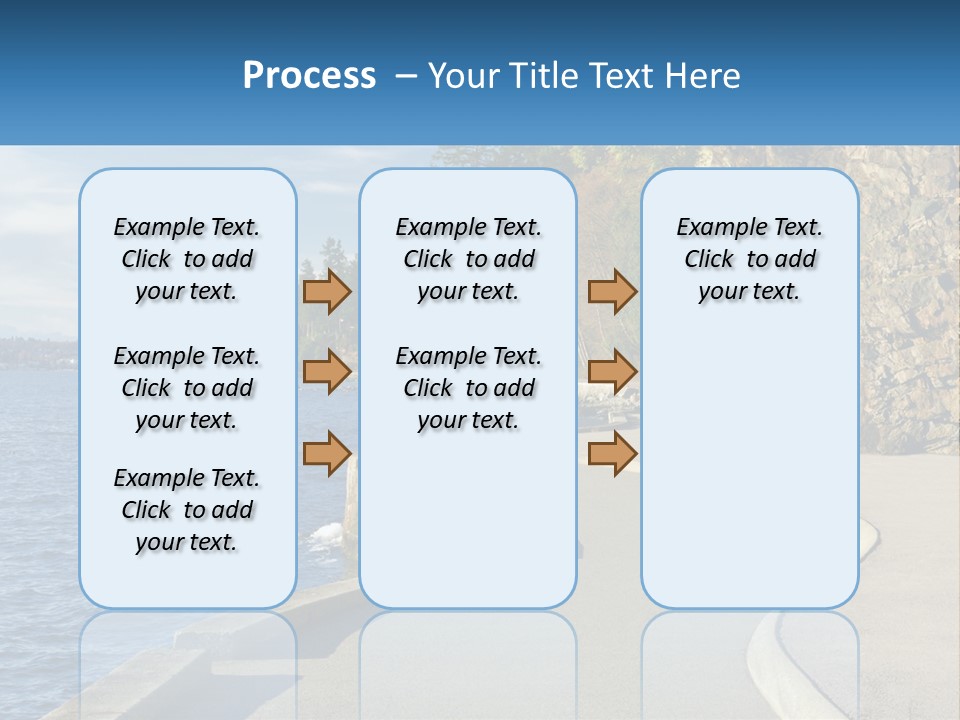 A Paved Road Next To A Body Of Water PowerPoint Template