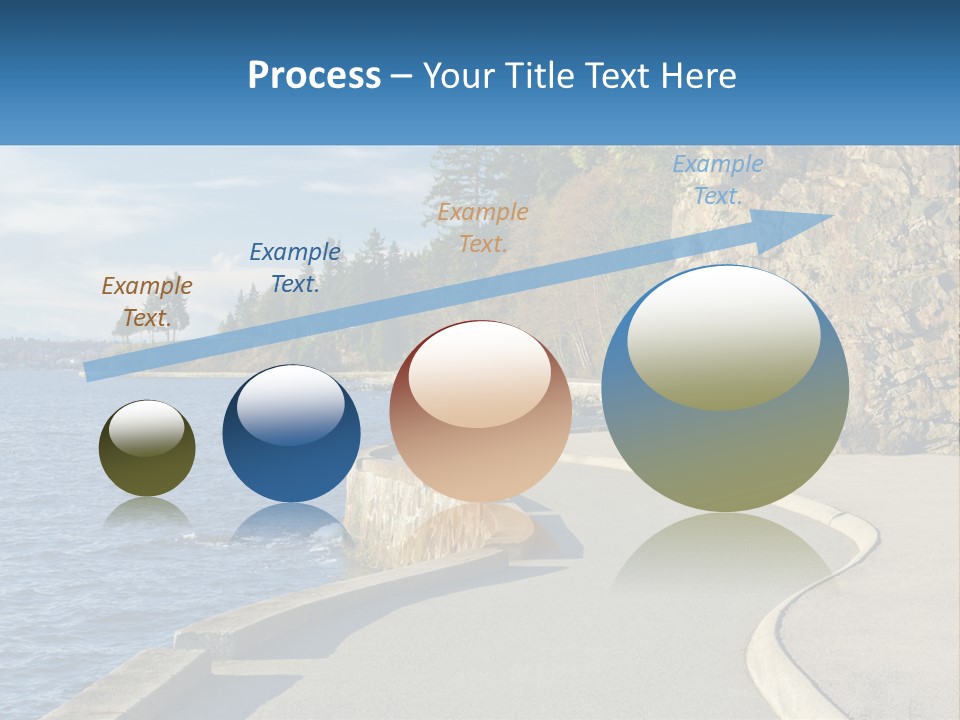 A Paved Road Next To A Body Of Water PowerPoint Template