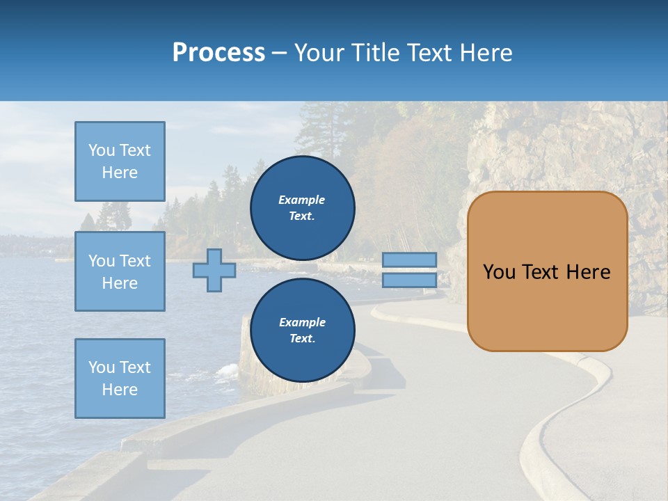 A Paved Road Next To A Body Of Water PowerPoint Template