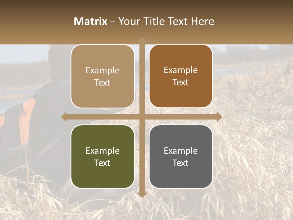 A Man Sitting In A Field Looking Through Binoculars PowerPoint Template