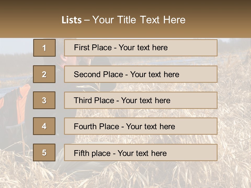 A Man Sitting In A Field Looking Through Binoculars PowerPoint Template