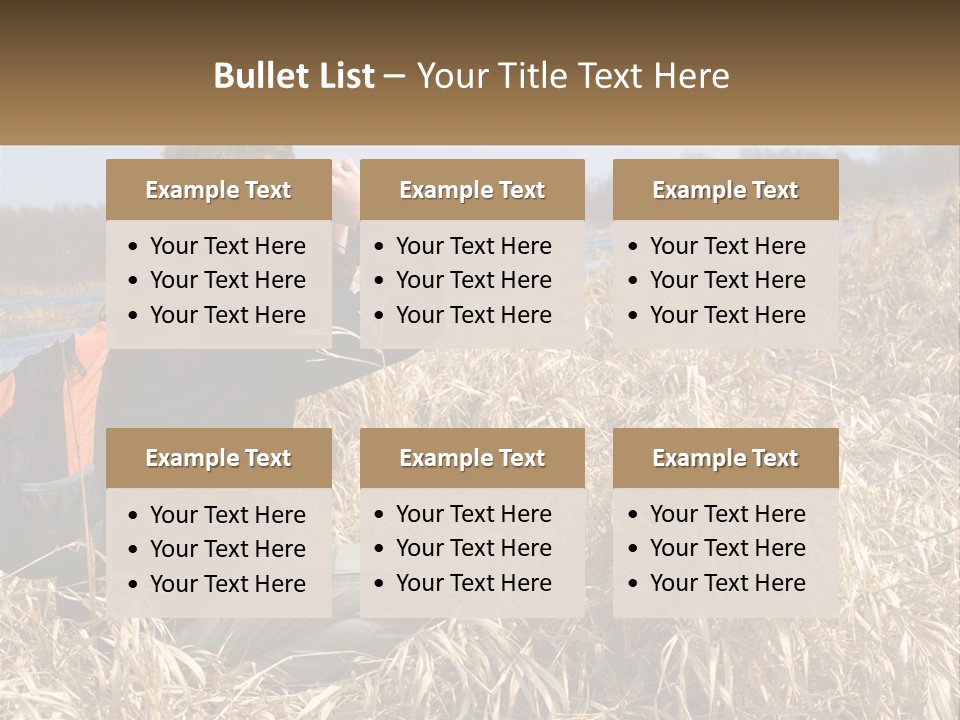 A Man Sitting In A Field Looking Through Binoculars PowerPoint Template