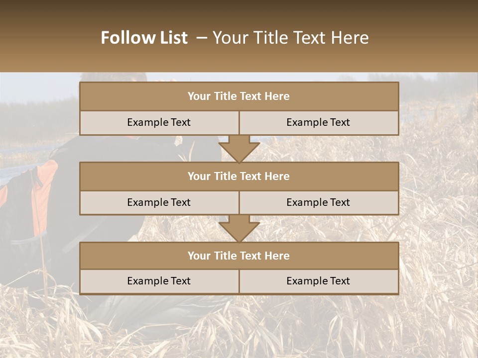 A Man Sitting In A Field Looking Through Binoculars PowerPoint Template