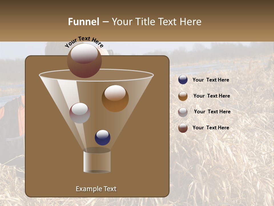 A Man Sitting In A Field Looking Through Binoculars PowerPoint Template