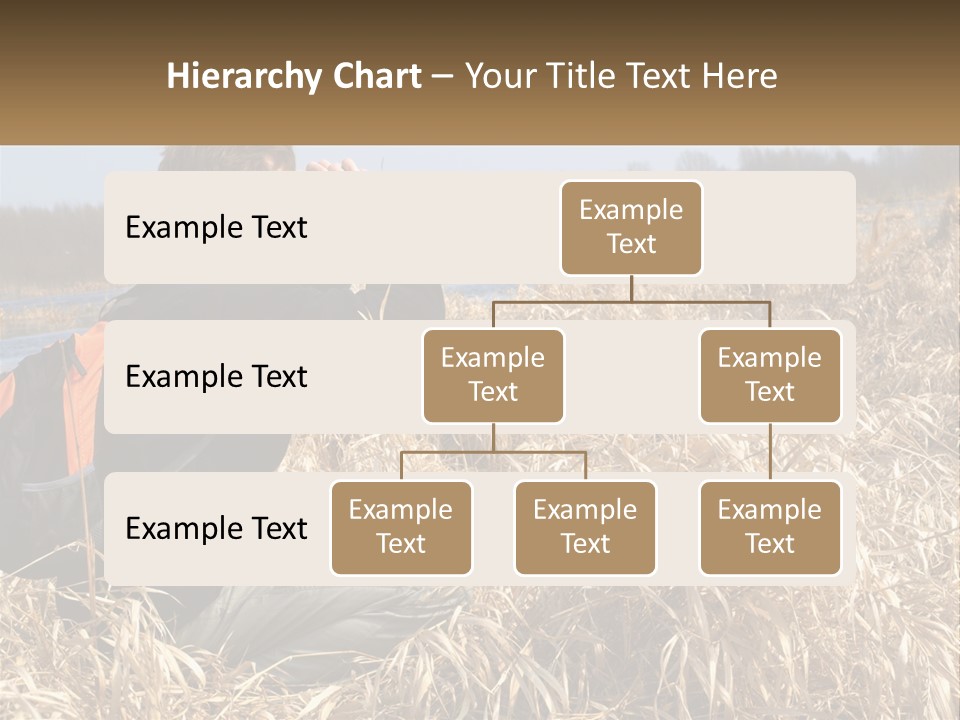 A Man Sitting In A Field Looking Through Binoculars PowerPoint Template