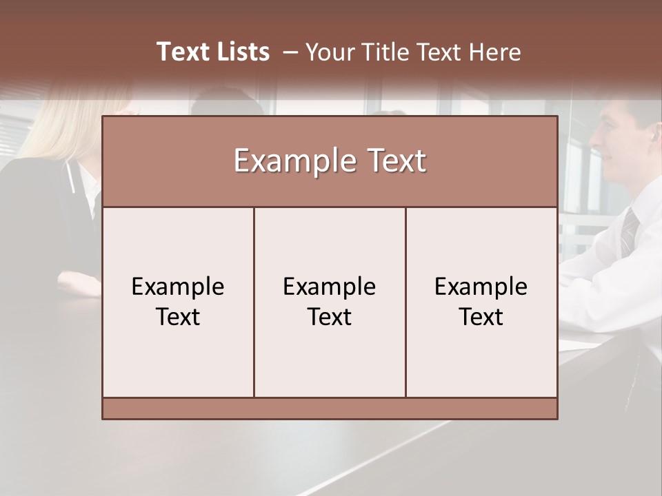 A Group Of Business People Sitting Around A Conference Table PowerPoint Template