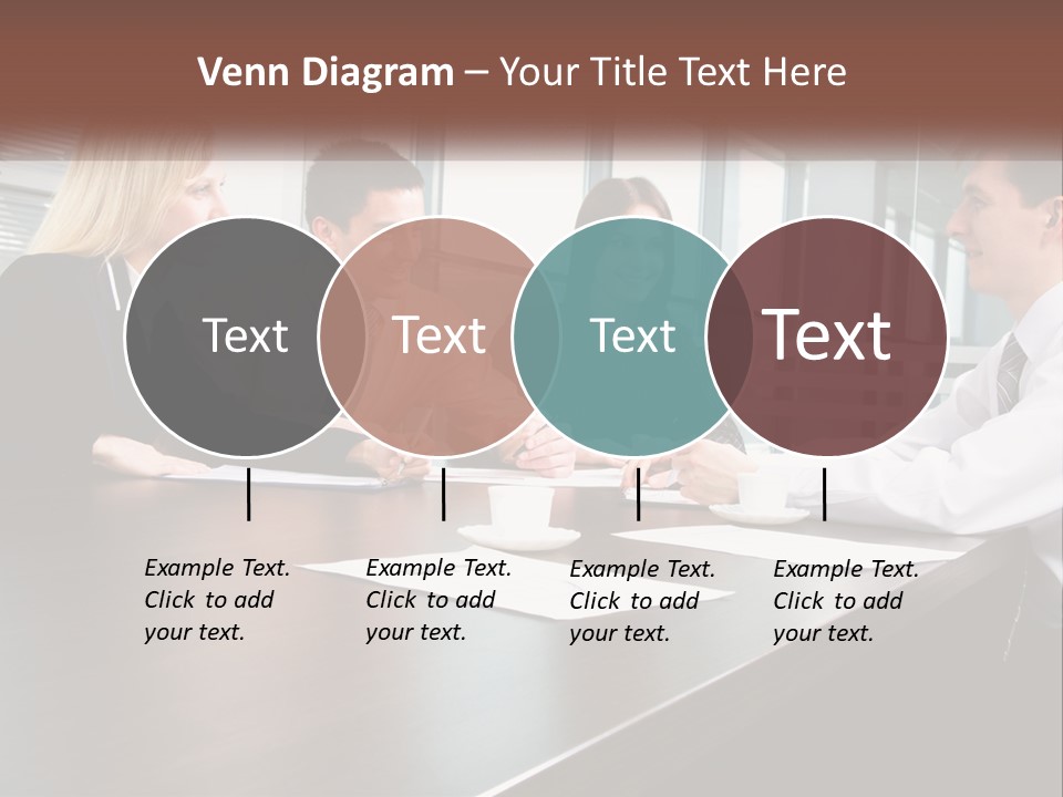 A Group Of Business People Sitting Around A Conference Table PowerPoint Template