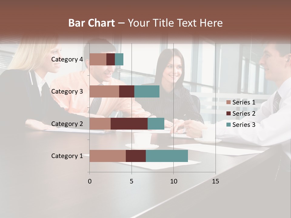 A Group Of Business People Sitting Around A Conference Table PowerPoint Template