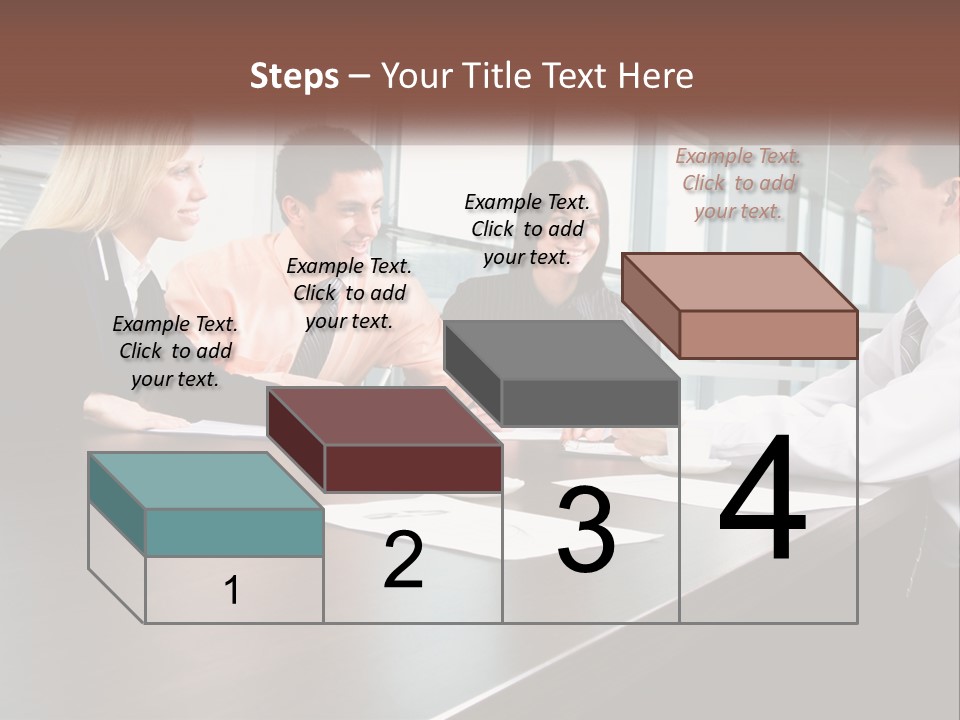 A Group Of Business People Sitting Around A Conference Table PowerPoint Template