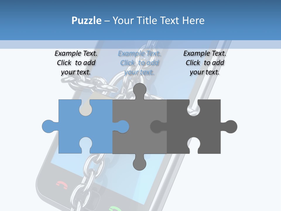 A Cell Phone With A Padlock Attached To It PowerPoint Template