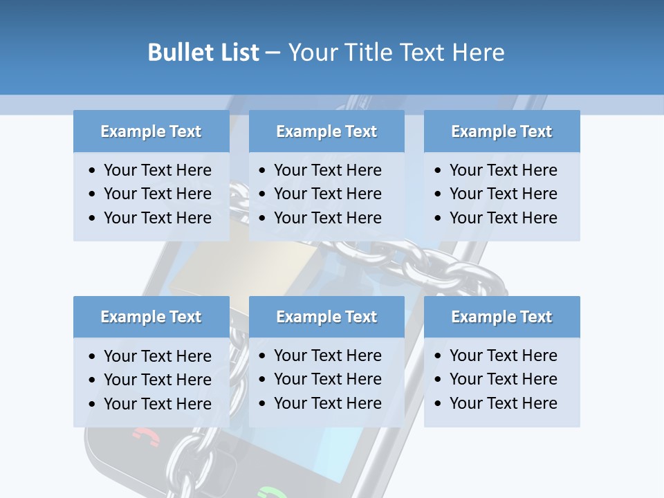 A Cell Phone With A Padlock Attached To It PowerPoint Template
