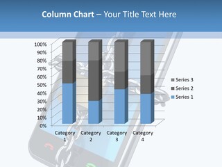 A Cell Phone With A Padlock Attached To It PowerPoint Template