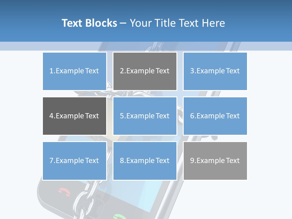 A Cell Phone With A Padlock Attached To It PowerPoint Template