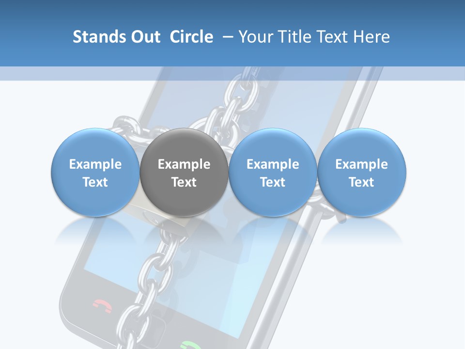 A Cell Phone With A Padlock Attached To It PowerPoint Template