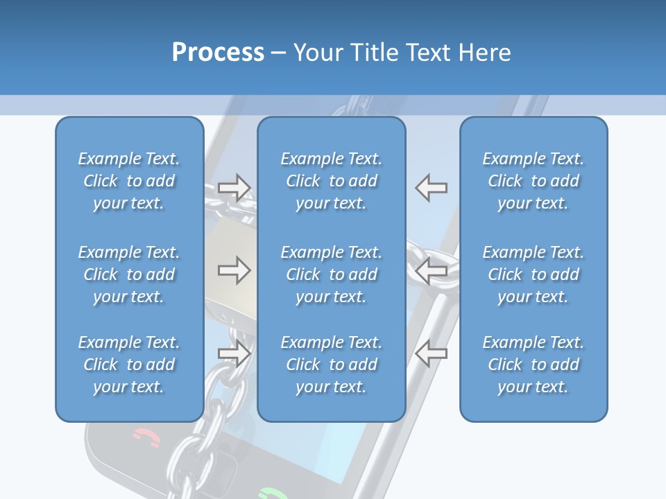 A Cell Phone With A Padlock Attached To It PowerPoint Template