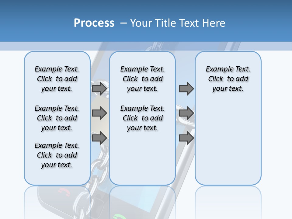 A Cell Phone With A Padlock Attached To It PowerPoint Template