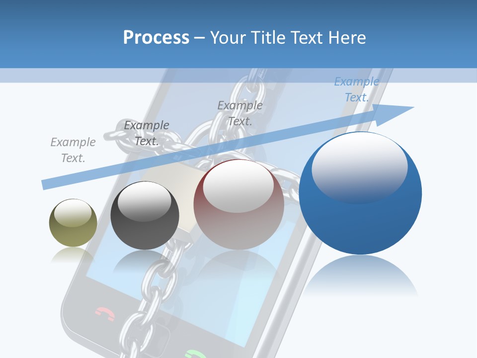 A Cell Phone With A Padlock Attached To It PowerPoint Template