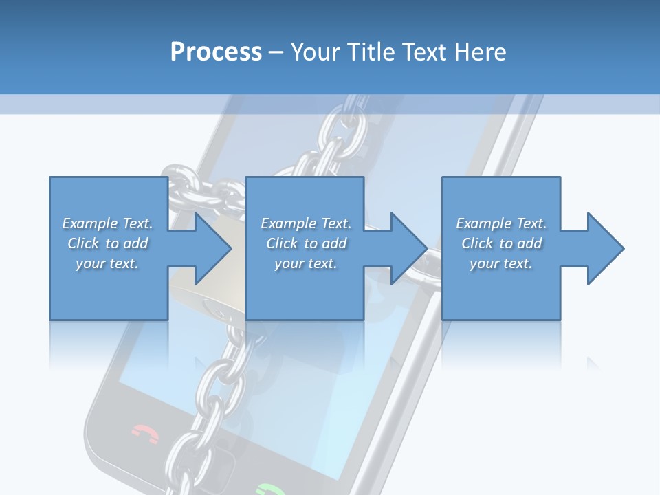 A Cell Phone With A Padlock Attached To It PowerPoint Template