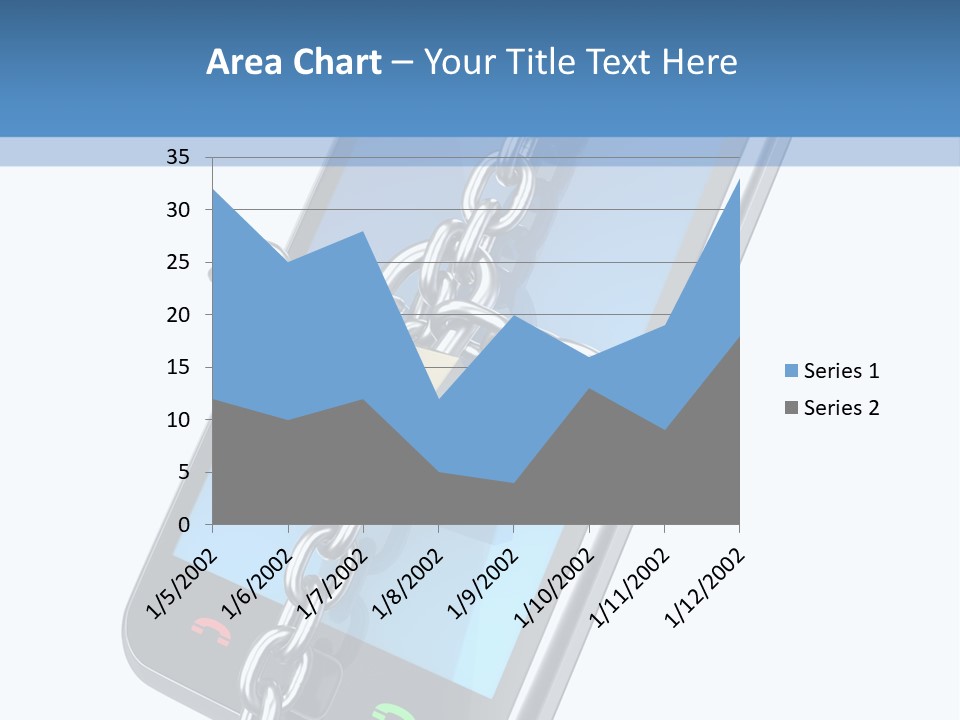 A Cell Phone With A Padlock Attached To It PowerPoint Template