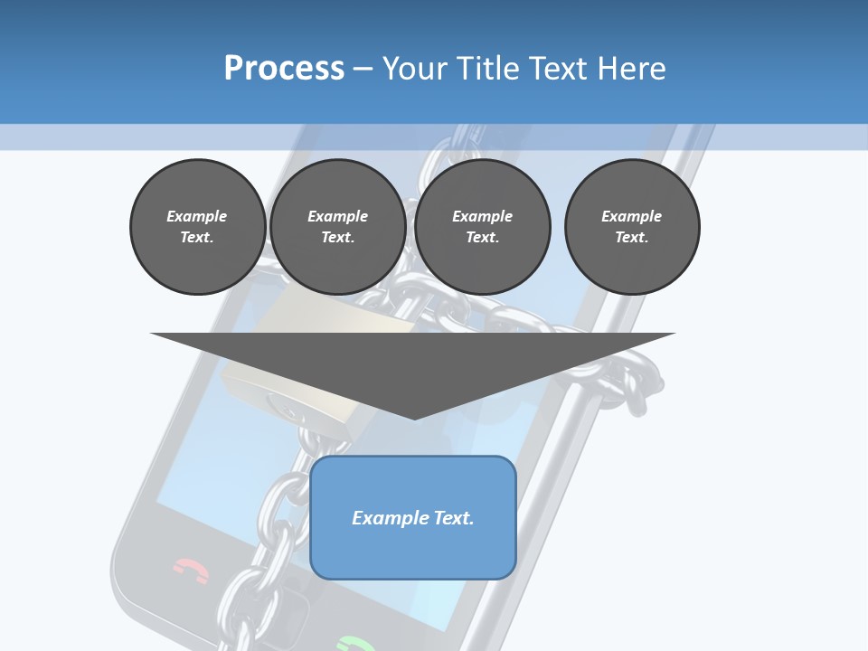 A Cell Phone With A Padlock Attached To It PowerPoint Template