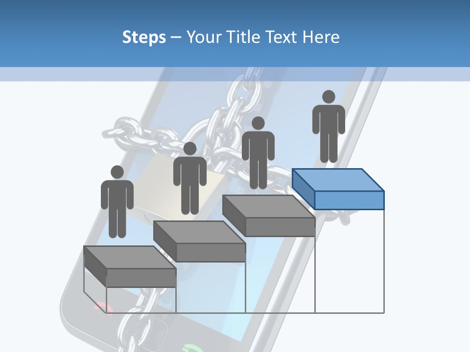 A Cell Phone With A Padlock Attached To It PowerPoint Template
