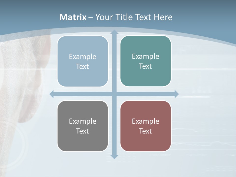 A Woman's Face With A Futuristic Interface In The Background PowerPoint Template