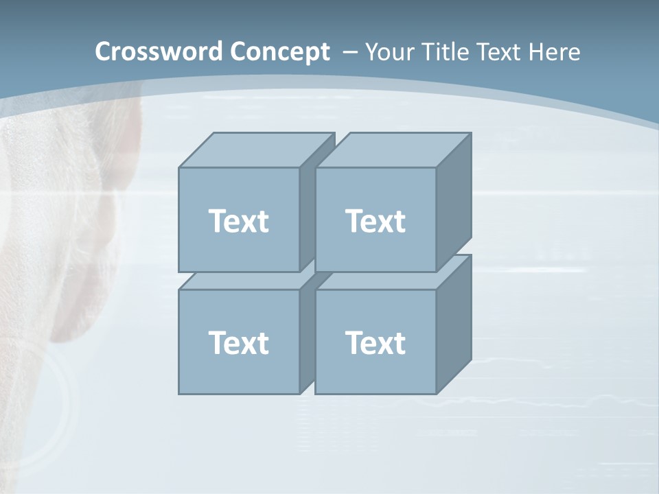 A Woman's Face With A Futuristic Interface In The Background PowerPoint Template