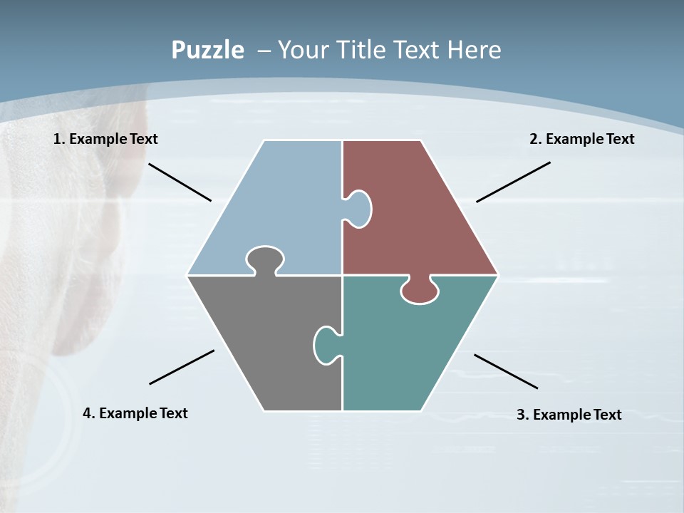 A Woman's Face With A Futuristic Interface In The Background PowerPoint Template