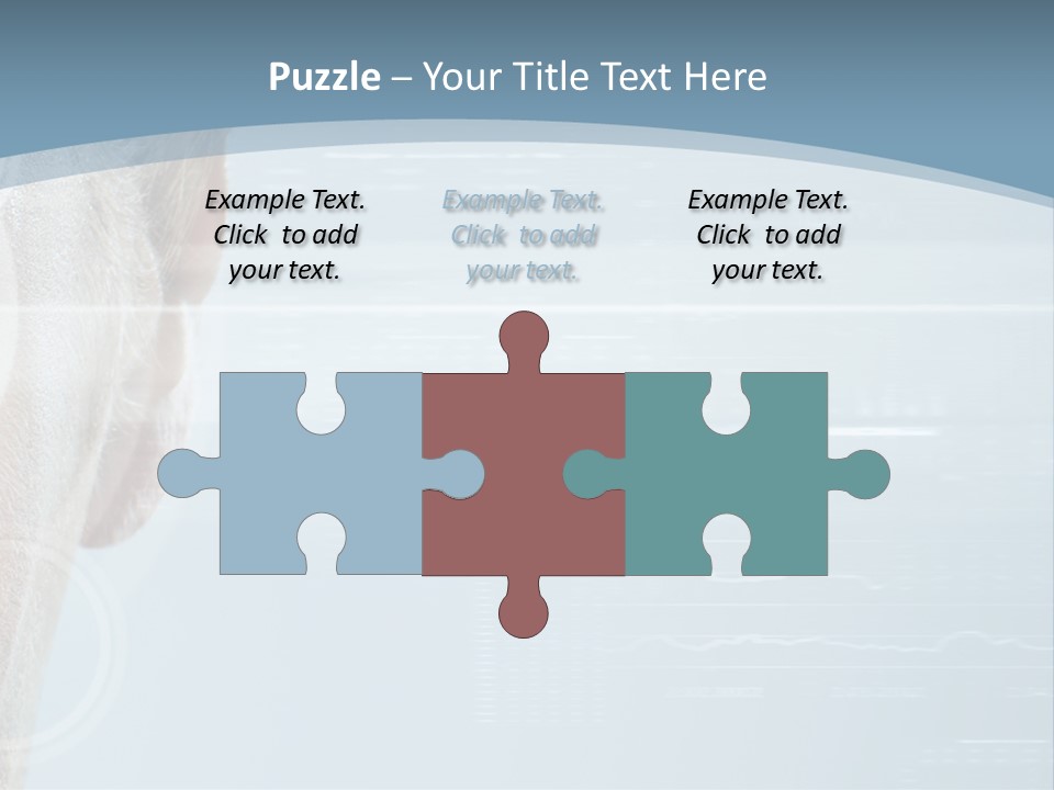 A Woman's Face With A Futuristic Interface In The Background PowerPoint Template