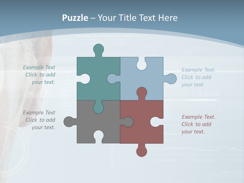 A Woman's Face With A Futuristic Interface In The Background PowerPoint Template