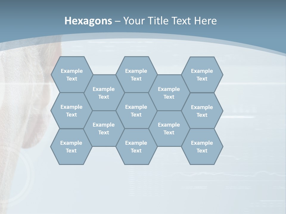 A Woman's Face With A Futuristic Interface In The Background PowerPoint Template