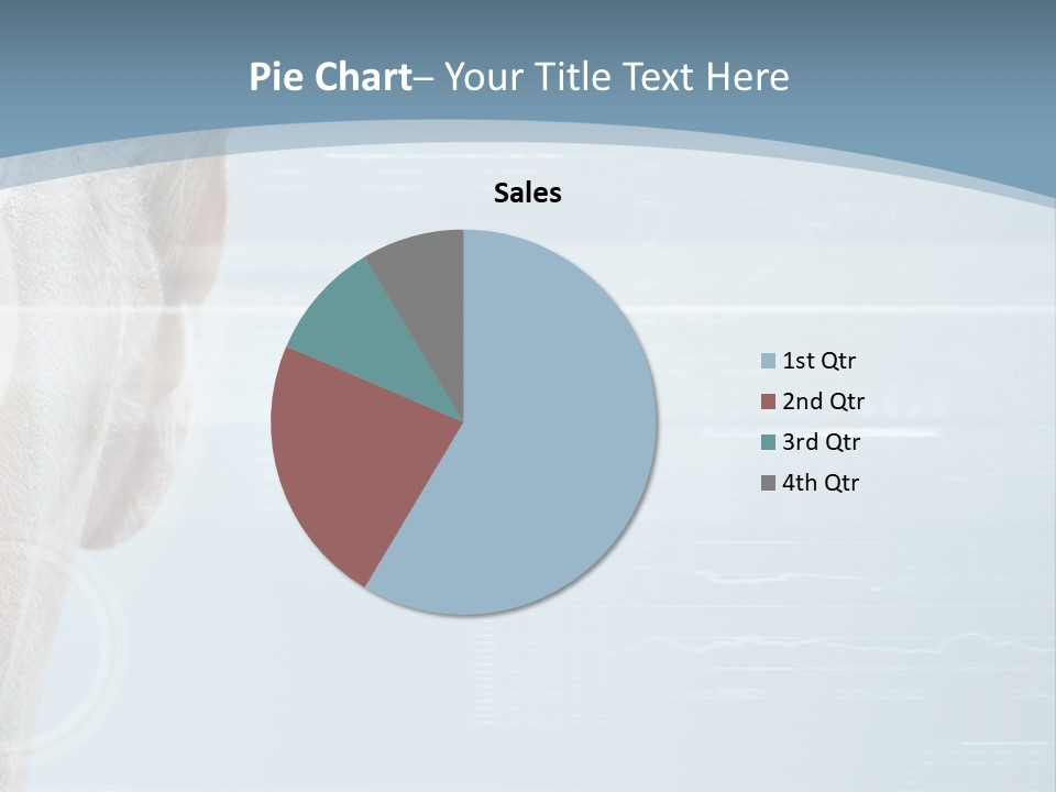 A Woman's Face With A Futuristic Interface In The Background PowerPoint Template