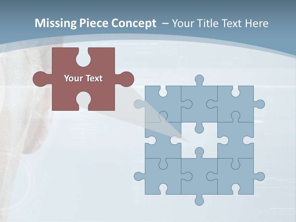 A Woman's Face With A Futuristic Interface In The Background PowerPoint Template