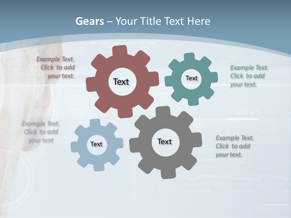 A Woman's Face With A Futuristic Interface In The Background PowerPoint Template