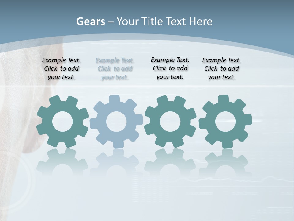 A Woman's Face With A Futuristic Interface In The Background PowerPoint Template