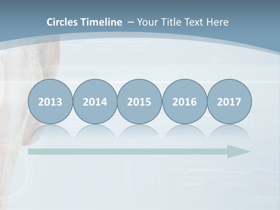 A Woman's Face With A Futuristic Interface In The Background PowerPoint Template