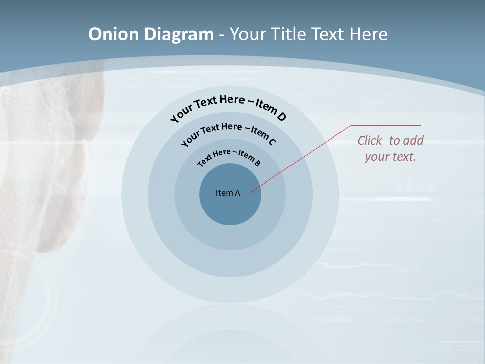 A Woman's Face With A Futuristic Interface In The Background PowerPoint Template
